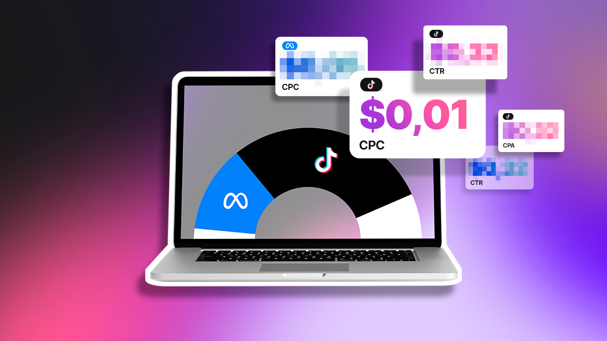 Facebook Ads dashboard with campaign performance metrics